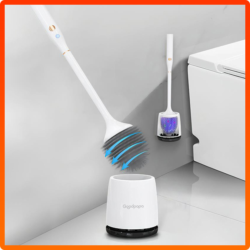Electric UV Silicone Toilet Brush Smart Home Cleaning Brush for Toilet Replacement Toilet Brush Head Bathroom Accessories