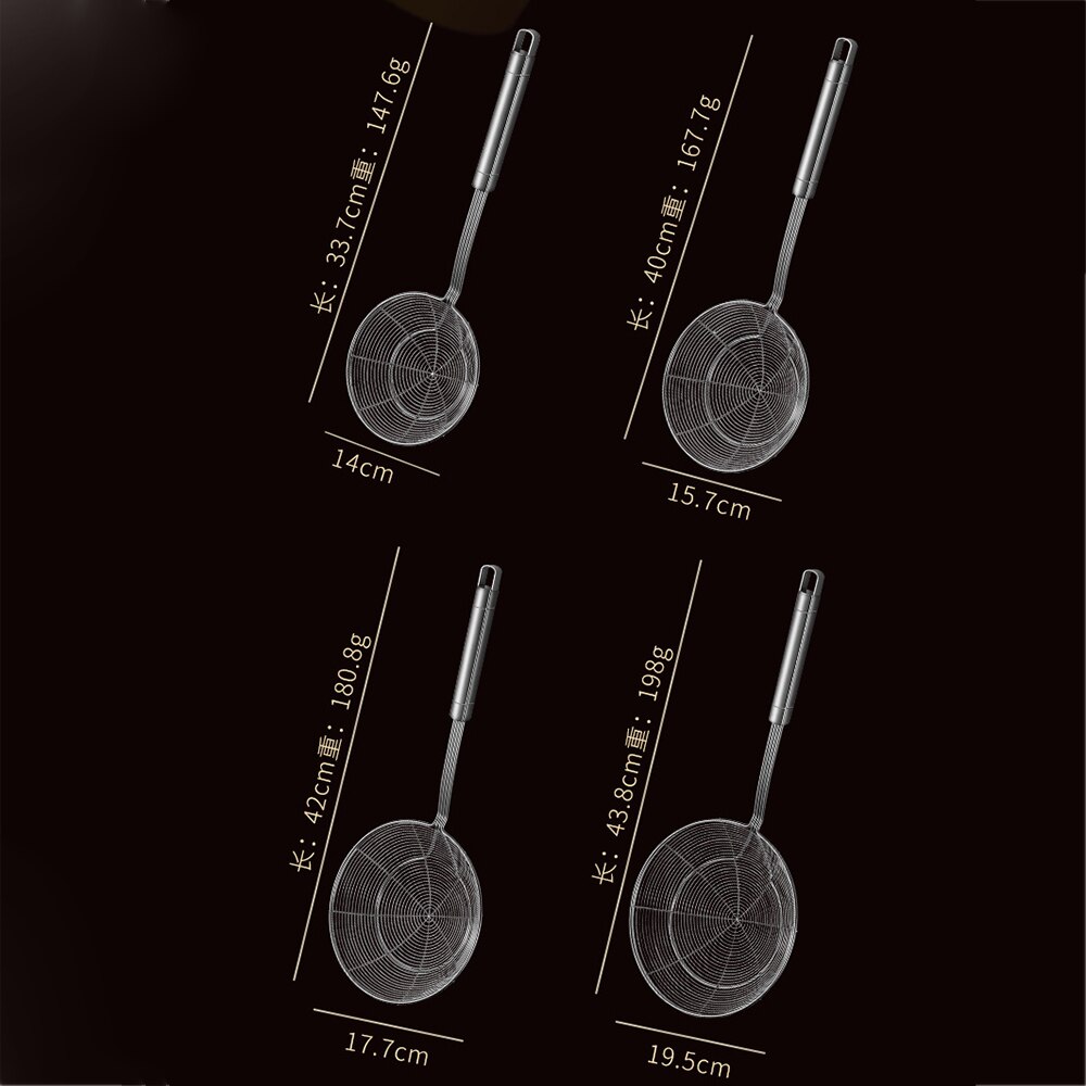 Stainless Steel Skimmer Long Handle Kitchen Cooking And Frying Spider Skimmer Fried Noodle Strainer Tool Kitchen Utensil