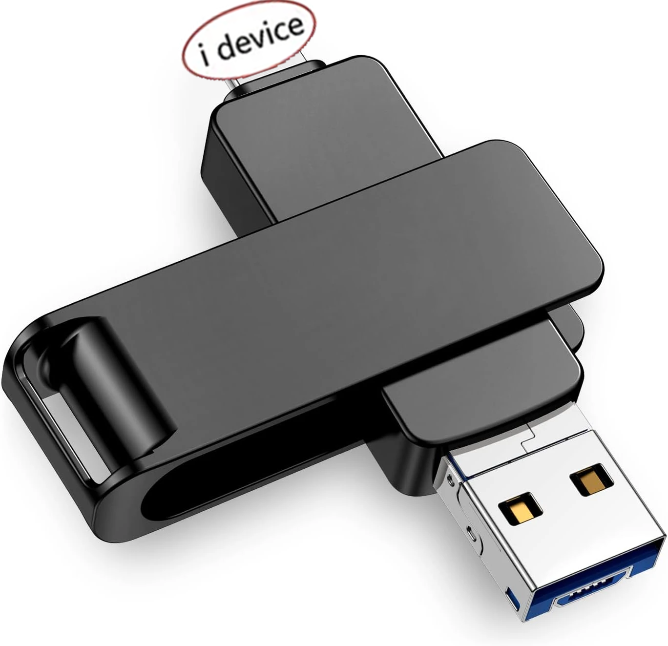 Phone USB Flash Drive 512GB External Storage 256GB 128G 64G 32G For iPhone iPad Android android USB 3in1 Pendrive Usb Stick: black / 512GB