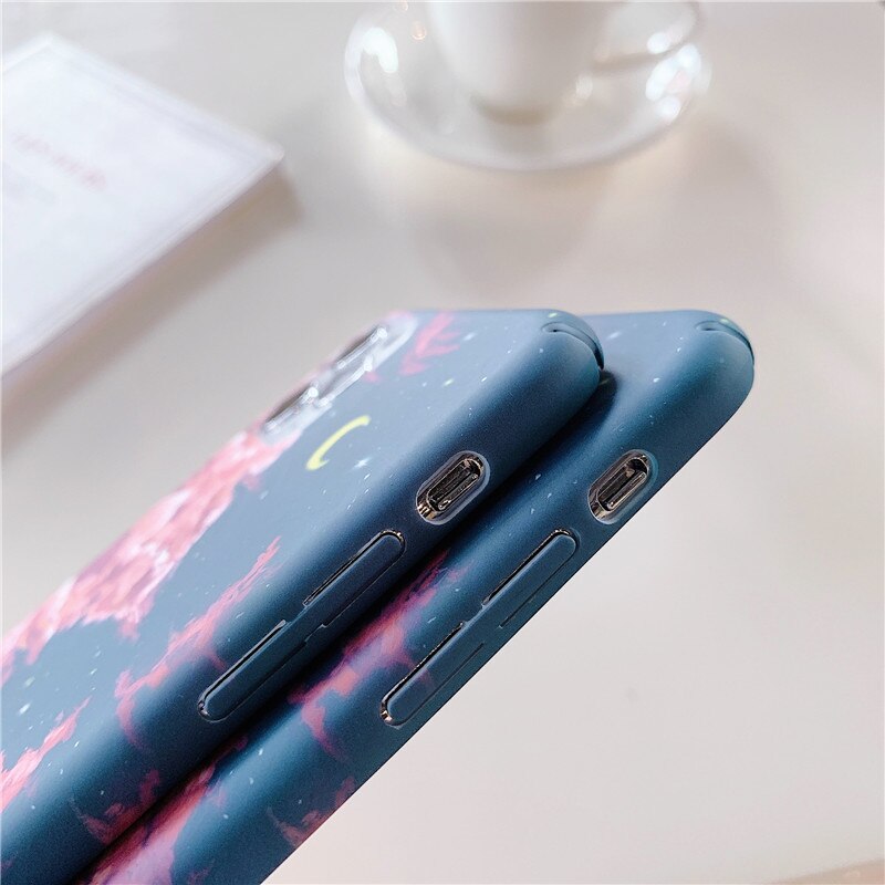 Cielo stellato Nube Paesaggio Cassa Del Telefono Per il iPhone 11 Pro Max XS Max XR X 6 6s 7 8 più Utral Sottile Pieno Dura del PC di Plastica Della Copertura Posteriore