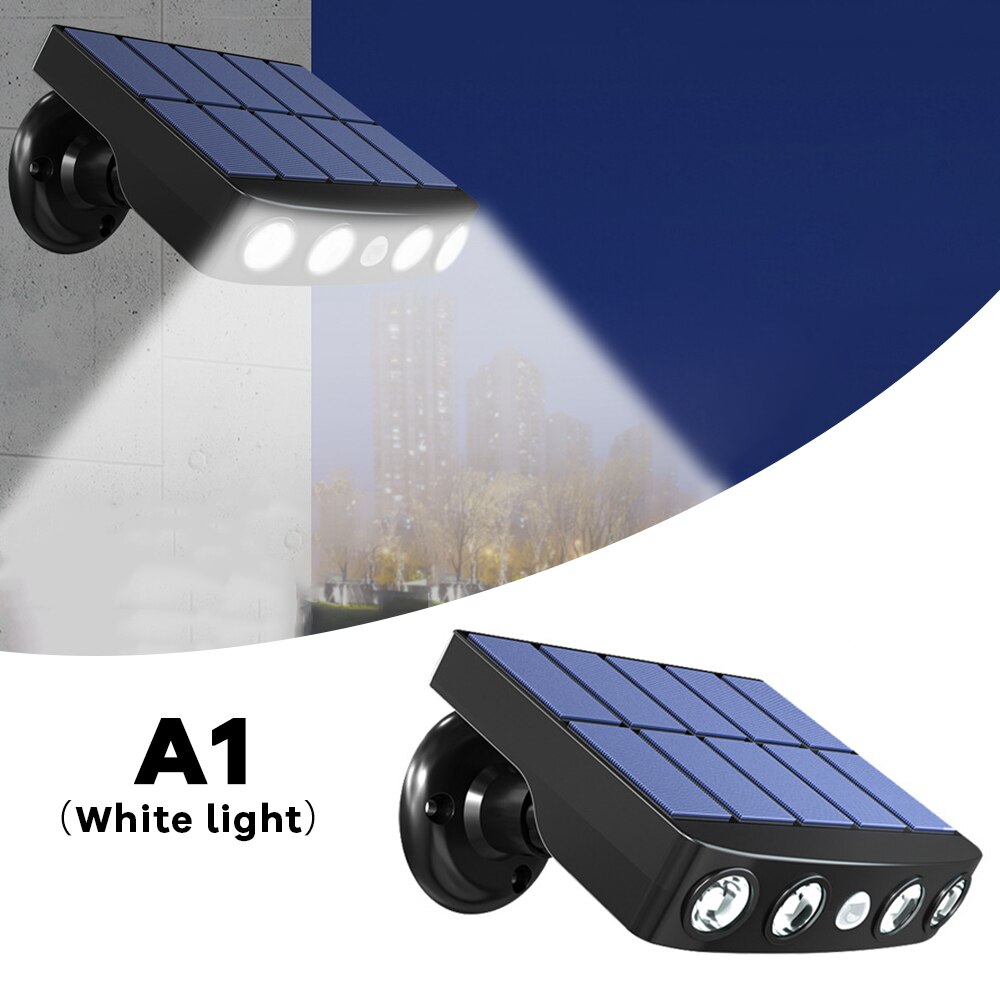 Led Solor Light Outdoor Wandlamp Motion Sensor Patio Yard Tuin Zonne-verlichting IP65 Waterdichte Straatverlichting Hoek Verstelbare: A1