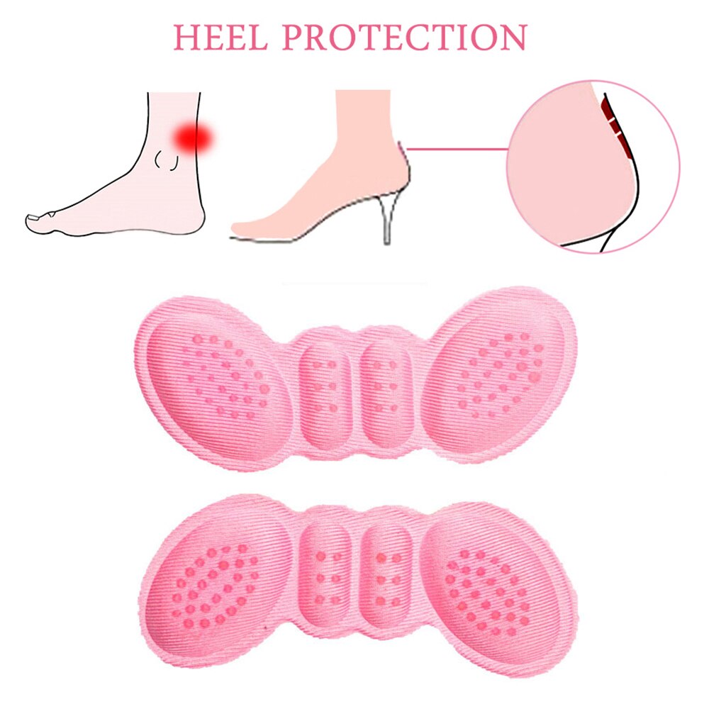 High-heel Insoles, Butterfly-shaped Adjustable Heel Lining Protection Patch, Heel Pad, Foot Care Non-slip Heel Pad 1 Pair