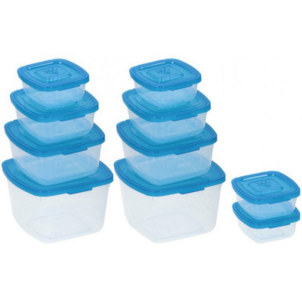 Set 10 Containers Voedsel Plastic Verschillende Maten