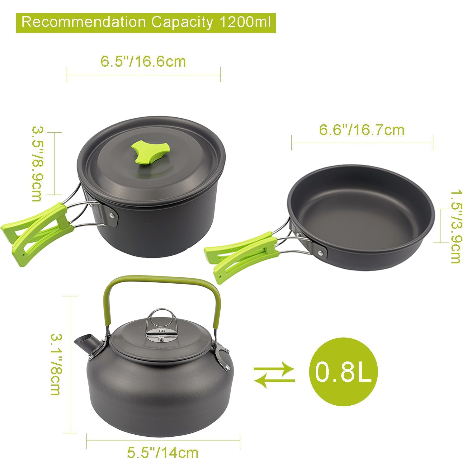 thumbnail image 2 of Lightweight Non-Stick Camping Frying Pan - Portable Outdoor Cookware For Backpacking & Hiking 2 of 9