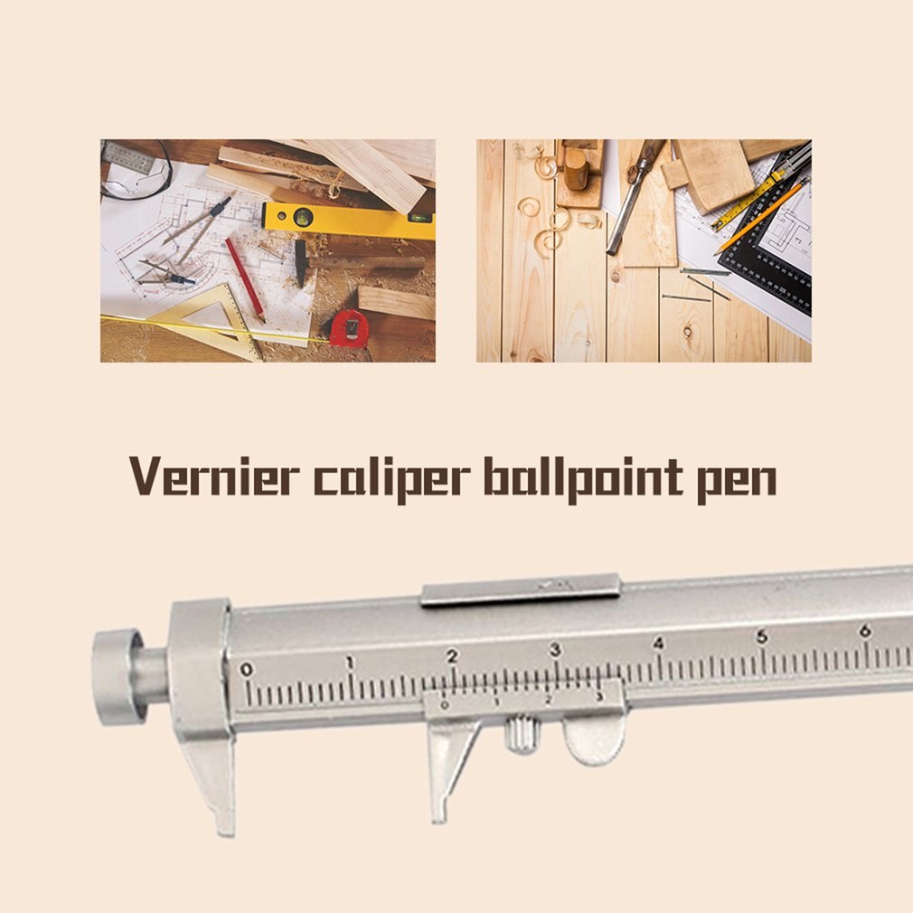 Multifunction Gel Ink Pen Vernier Caliper Roller Ballpoint Pen Stationery Practical Portable 0.5mm Ballpoint Pen