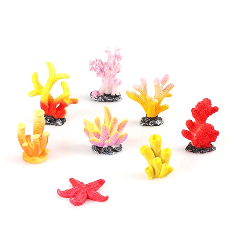 1PC Bunte Harz Aquarium Korallen Stein Landschaft Ornament Zubehör Künstliche Korallenriff Dekoration Fisch Tank