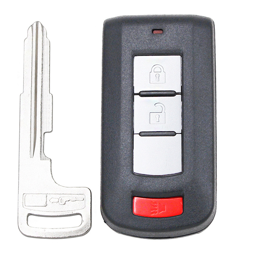 2/3/4 Buttons Smart Remote Key Shell Case Fob for Mitsubishi Lancer Outlander ASX Eclipse Galant with emergency key blade