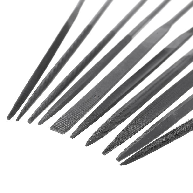 10 pièces petite aiguille fichiers ensemble 140mm alliage bijoux outils perles passe-temps artisanat