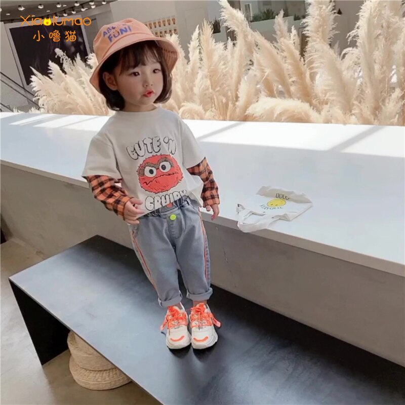 Småbørn pige denim baby pige jeans bukser jeans til piger børn bukser til piger børnetøj baby jeans