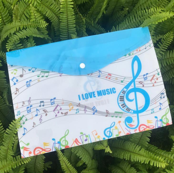1 Pcs Cute A4 Music Theme Piano Instruments Document Bags Examination File Holder Student Storage Organizer Stationery