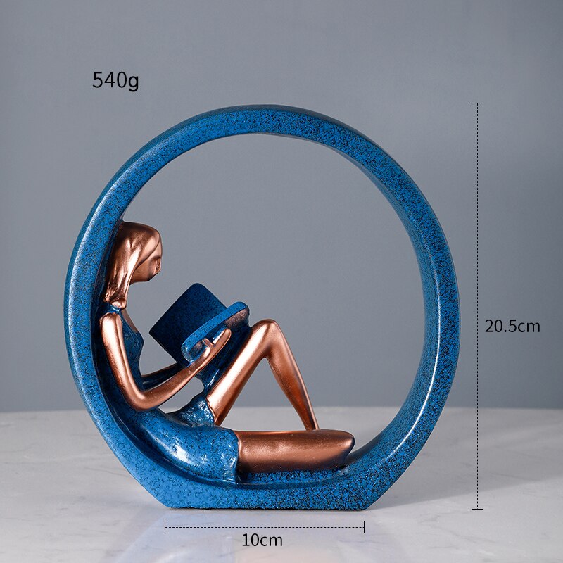 Yoga Lady Sculpture Resin Girls Statue Office Decoration Statues Home Decor Figurines Modern Decorations Tabletop Ornament: kanshu