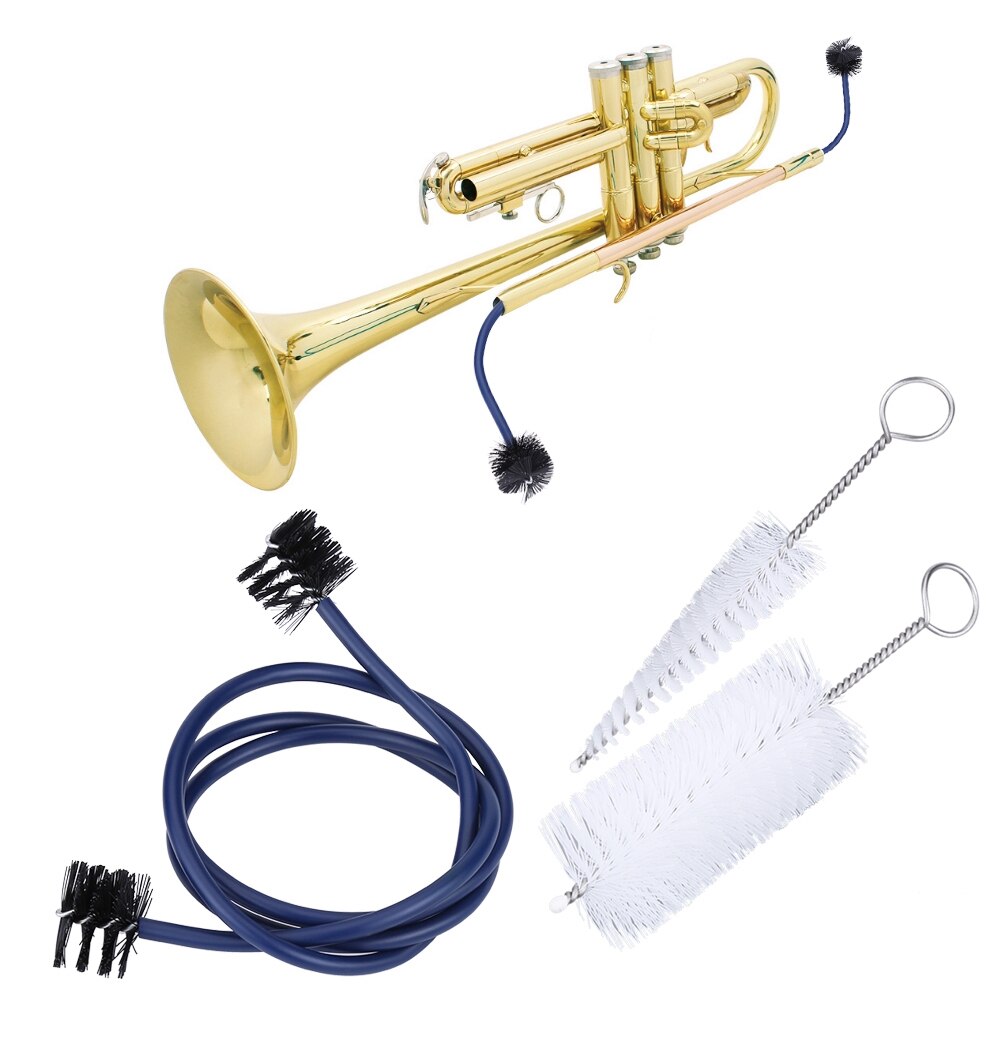 Koperblaasinstrumenten muziekinstrument muziek-s trompet tuba hoorn reinigingsborstel gereedschapsset