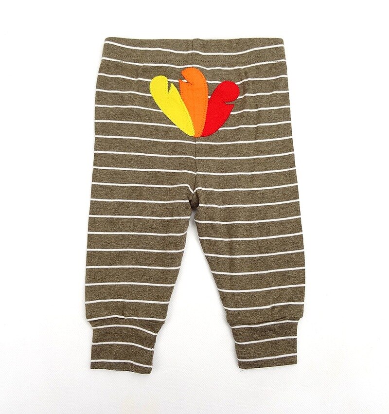 1PCS/Lot Spring Autumn Footed Baby Pants 100% Cotton Boys Clothes Unisex Casual Bottom PP Pants Newborn Baby Clothing: Brown / 3M