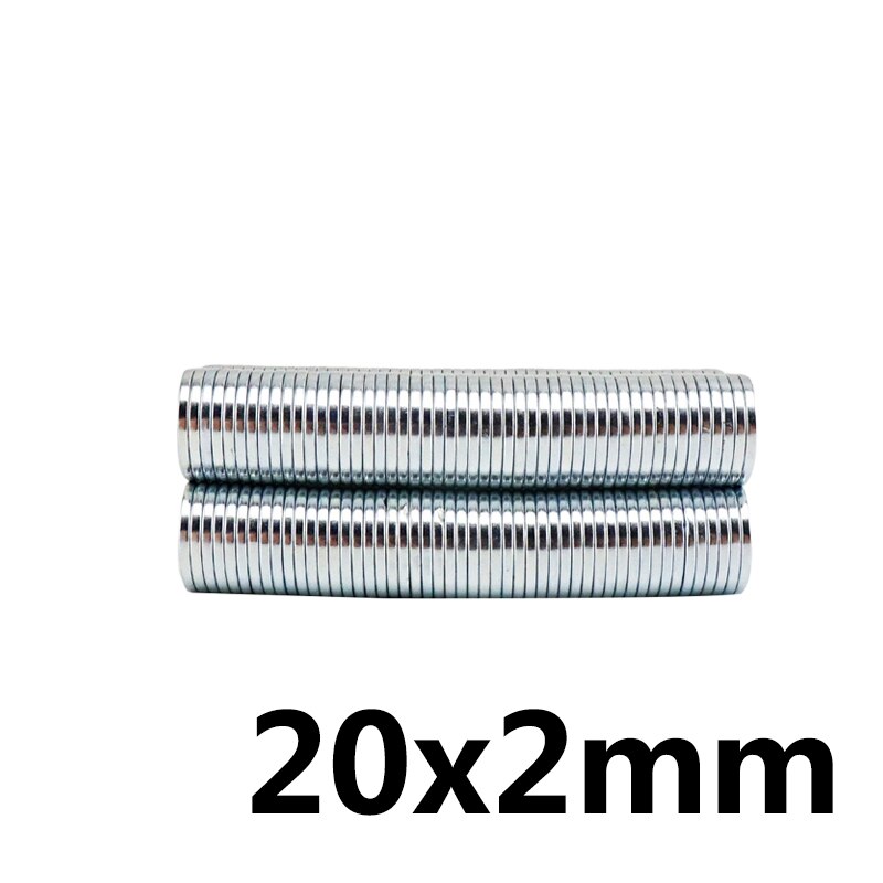10/20/30/50/100Pcs 20X2 Dunne Neodymium Magnetische Super Sterke 18Mm X 2Mm Krachtige Magneten 18X2Mm Permanente Kleine Ronde Magneet 18*2