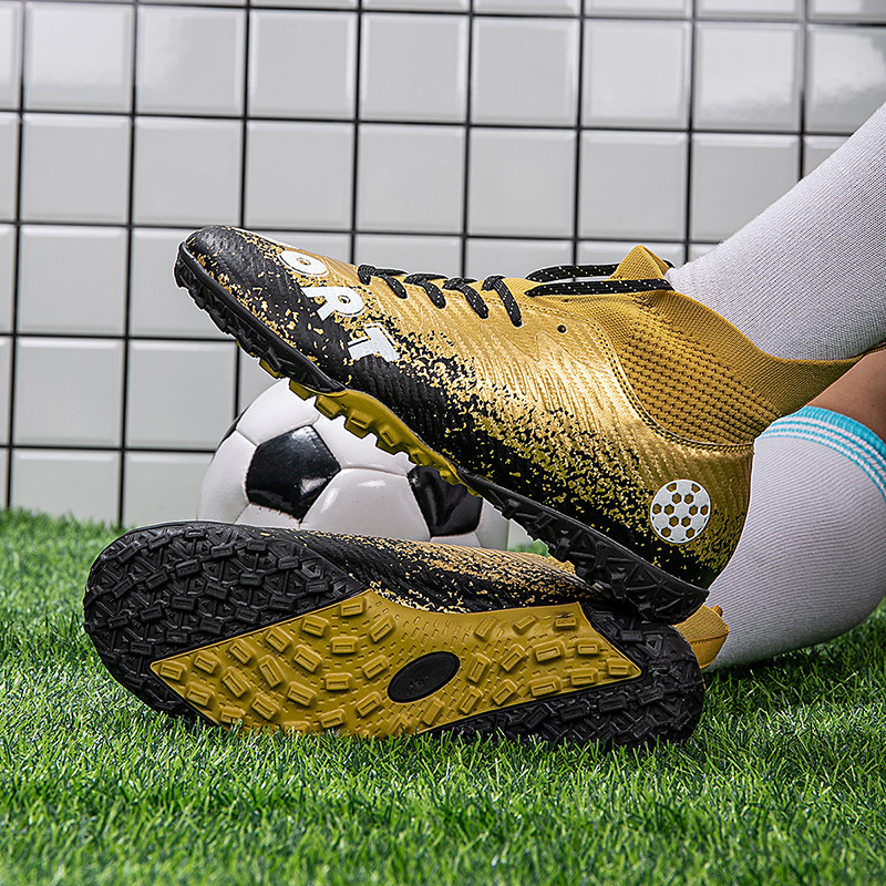 Goldene Fußballschuhe für Herren, große Größe 46, TF/AG, Herren-Fußballschuhe, draussen-Ausbildung, Fußballschuhe, Herren-Futsal-Schuhe, Botas de Futbol: Beige / 39
