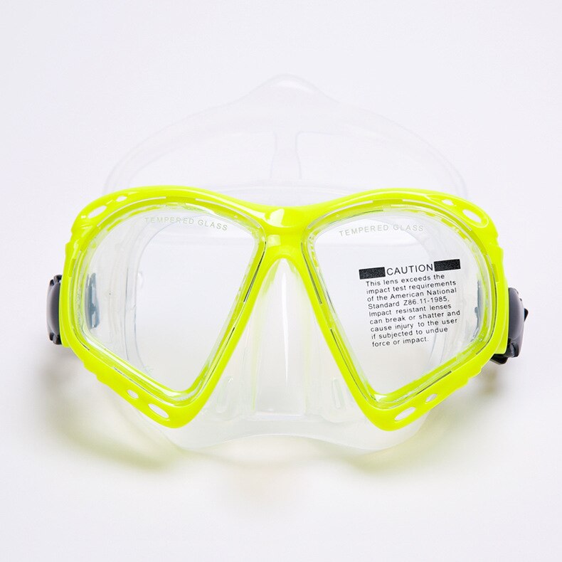 Máscara de esnórquel gafas de buceo completamente seco con soporte tubo de respiración gafas para usar bajo el agua conjunto de gafas de natación para hombres y mujeres: Yellow