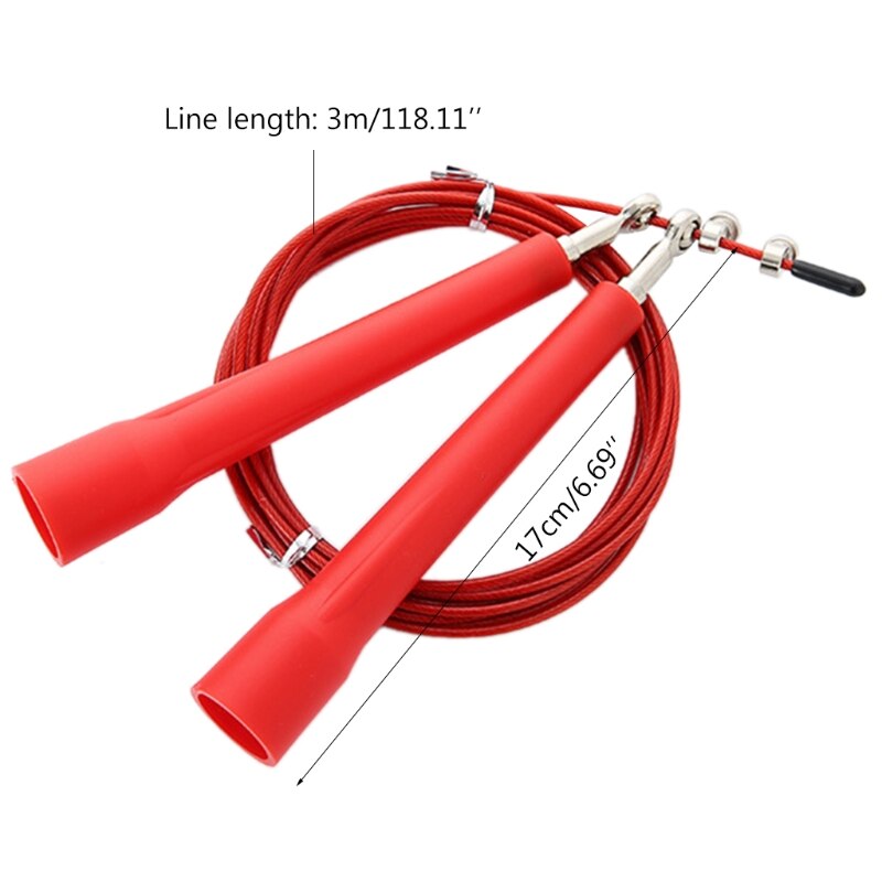 Adjustable Speed Jump Rope Bearing Steel Wire Skipping Rope for Gym Fitness A0KA