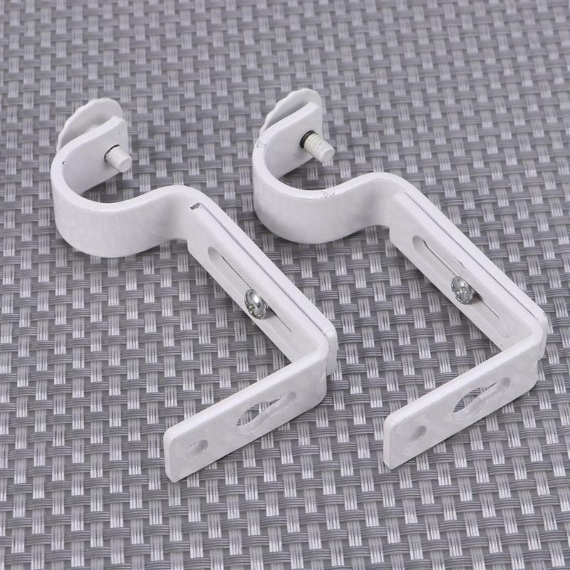 2 stk 18-22mm justerbar dobbelt gardinstang beslag holder gardin draperi stang beslag romersk gardin skinne beslag holder