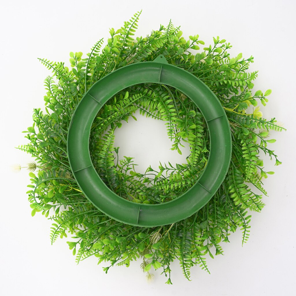 Green Wreath for Front Door Handicraft Silk Leaves Wreath Spring & Summer Decorating for Indoor & Outdoor Use