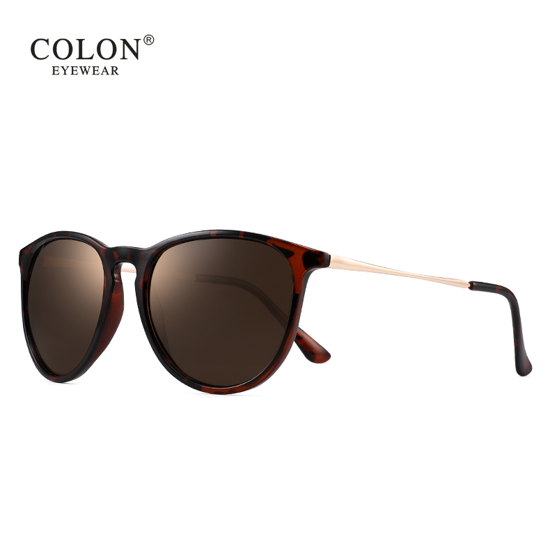 Classic Gepolariseerde Zonnebril Vrouwen Dames Zonnebril Voor Vrouwelijke Oculos De Sol Feminino Espelhado Sunglases: Bruin