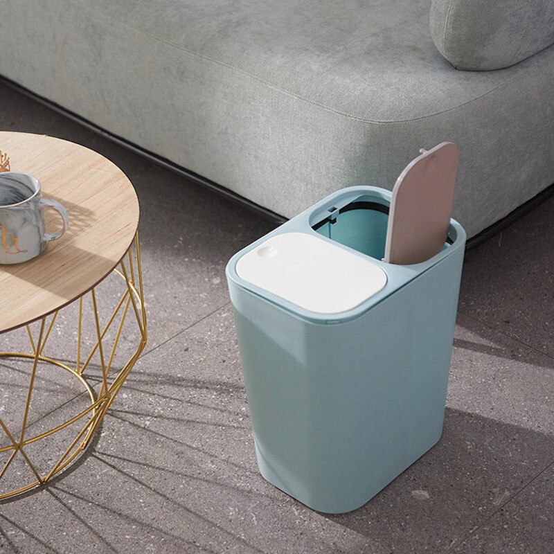 Classification Waste Garbage Bins Dustbin Bucket Household Press-Type Trash Can for Kitchen Bathroom Bedroom With Lid