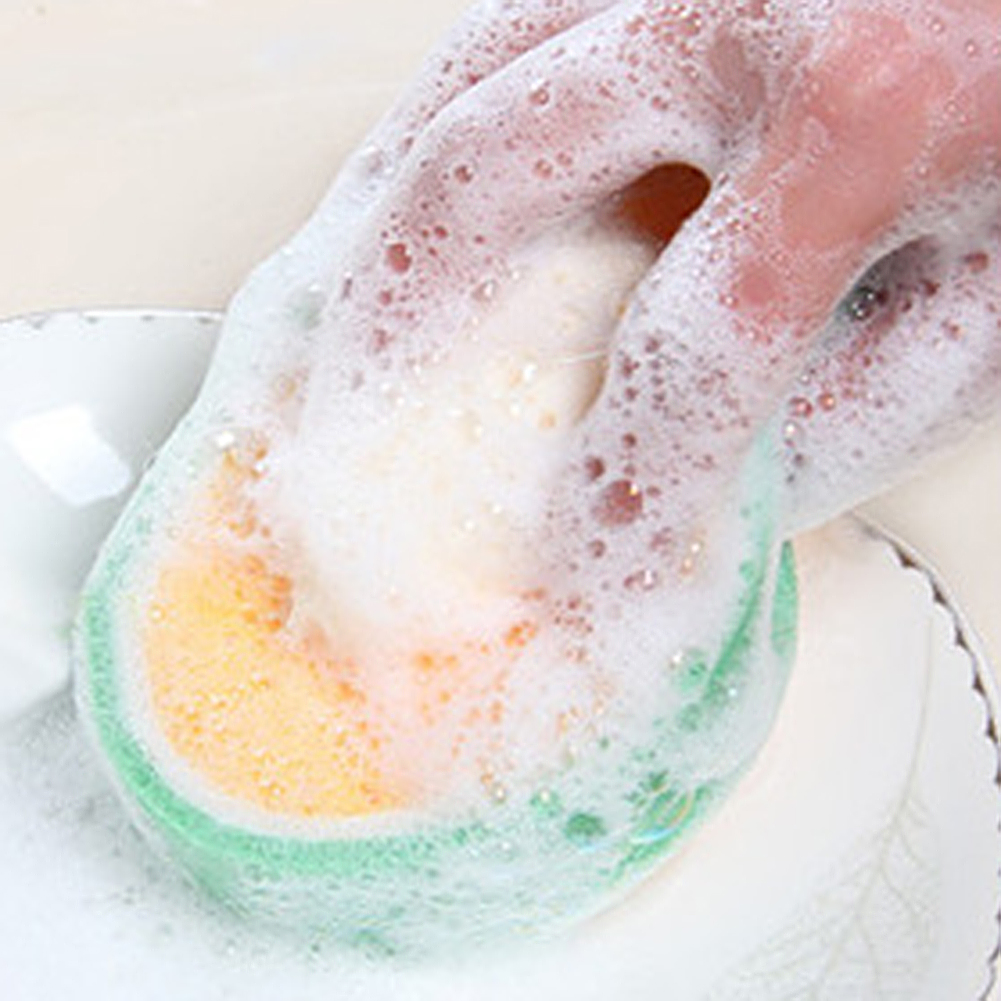 Fruit Shape Strong Water Absorbent Sponge Cleaning Pan Dish Cloth Washing Towel