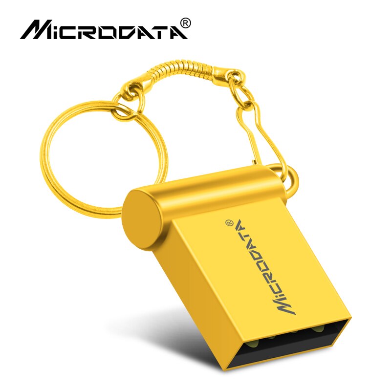 Super Mini PenDrive alta velocidad Flash Usb stick 2GB 4GB 8GB 16GB 32GB 64GB de memoria 32GB 64GB флешка usb unidades flash USB, disco de U: 32 GB / Dorado