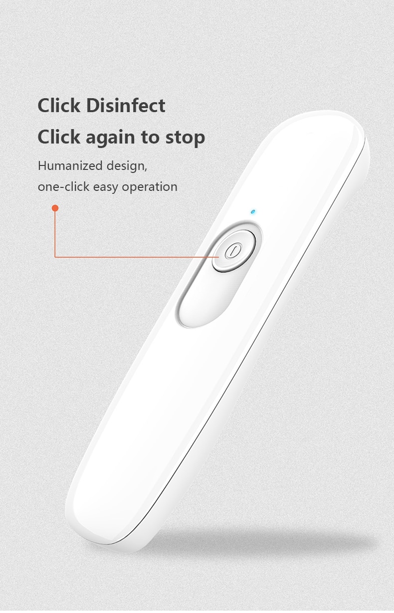 UVC Disinfection Lamp 5W UV Sterilization Lamp Handheld Ultraviolet Disinfection Light Travel Home School USB Sterilizing Light