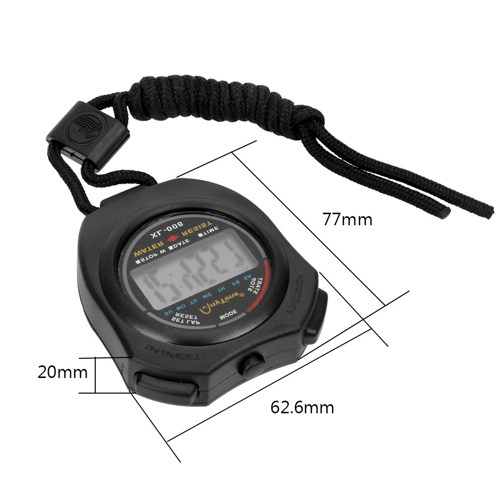 NICEYARD Timers Chronograph Running Counter Sports Timer Clock with Alarm With Strap Handheld Stopwatch Digital LCD