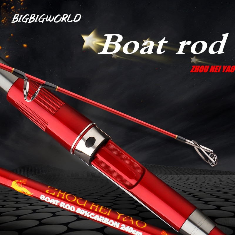 Bigbigworld Lokken Gewicht 100-300G Zee Boot Jigging Hengel 1.8M 2.1M 2.4M 3 Secties Carbon fiber Saltwater Spinning Hengel