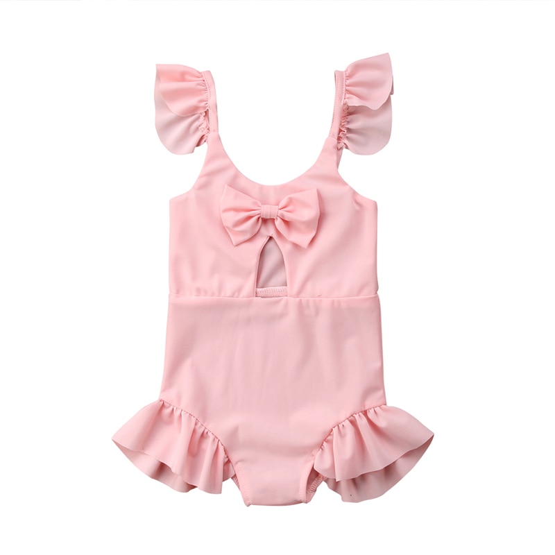 Girls Swimwear Cute Kids Swimsuit with Bowknot Baby Girl Bathing Suit One Pieces Swim Wear For Children Swimming Costume