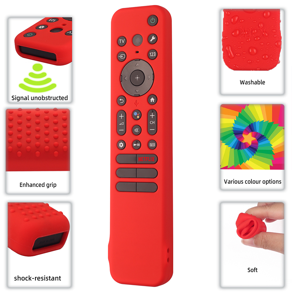 Siliconen Afstandsbediening Voor Sony RMF-TX810U Tx811u Tx910u 2023 Smart Tv Afstandsbediening Stofdichte Hoes Met Lanyard