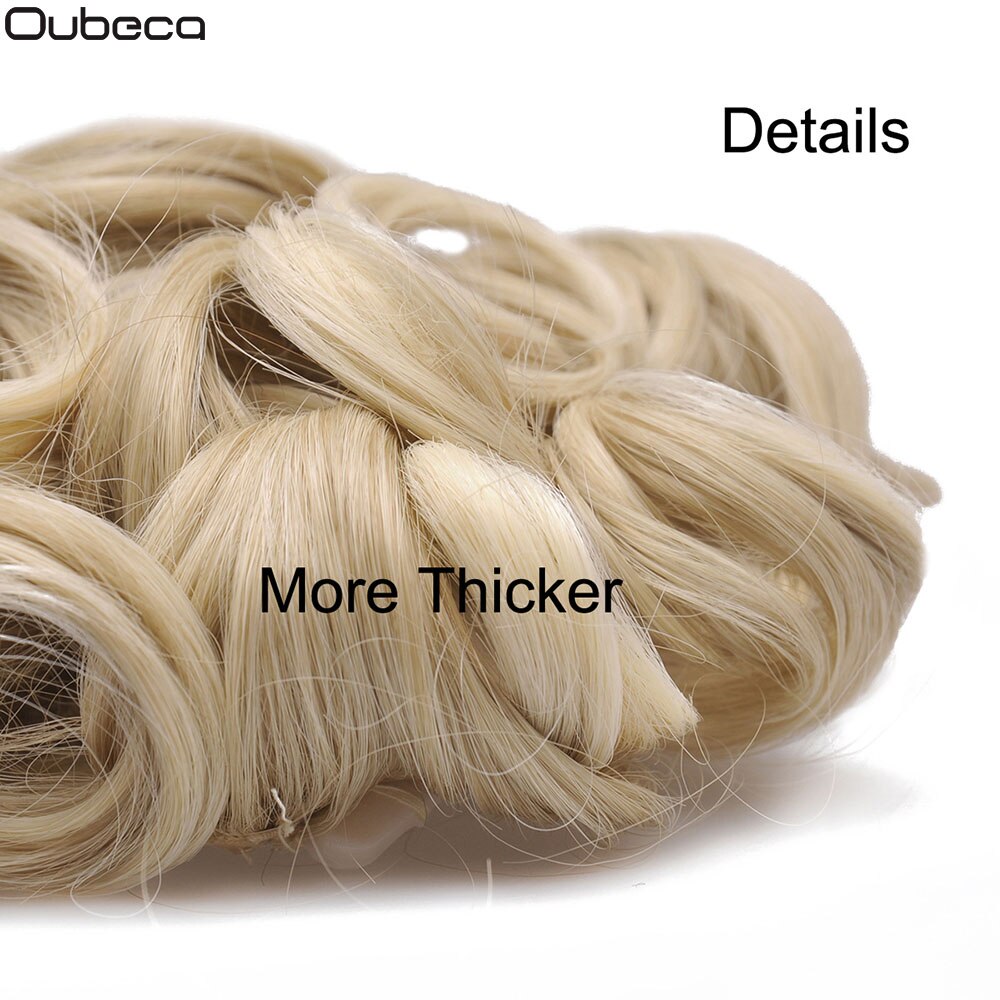 Oubeca Short Messy Curly Hair Buns Extensions Easy Stretch Hair Combs Scrunchie Chignon Clip In Ponytail Extensions For Women