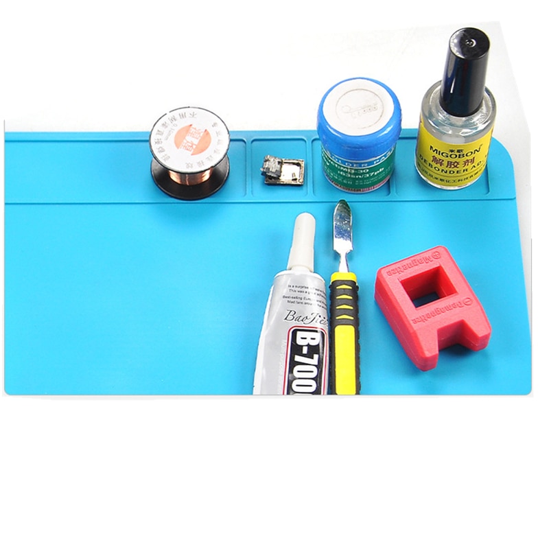 300*200mm Heat Insulation Pad Silicon Soldering Mat Heat-Resistant Work Pad Desk Protection Solder Rework Repair Tool Station Pa
