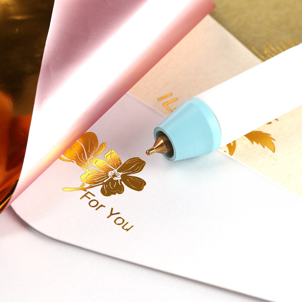 Wytłaczanie na gorąco długopis z gorącą folią papier DIY scrapbookingu kart rzemiosło skórzane zrobienie folia ciepła pióro 0.8mm/1.5mm USB ładowanie