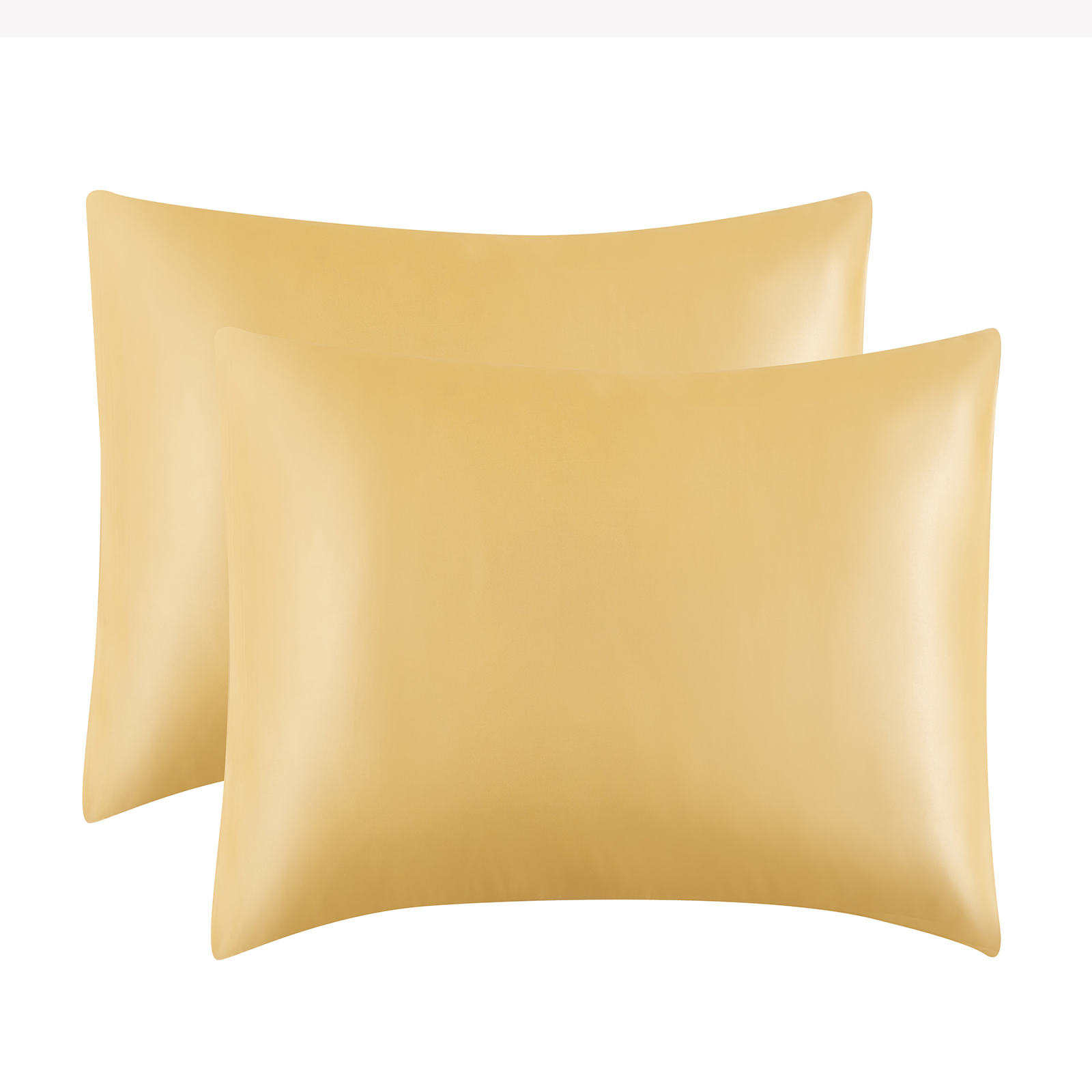 1Pcs Queen Satin Silk Pillowcase Pillow Case Cover Home Bedding Smoothy Multicolor Simulation Silk Rectangle Bedding Pillow: light tan