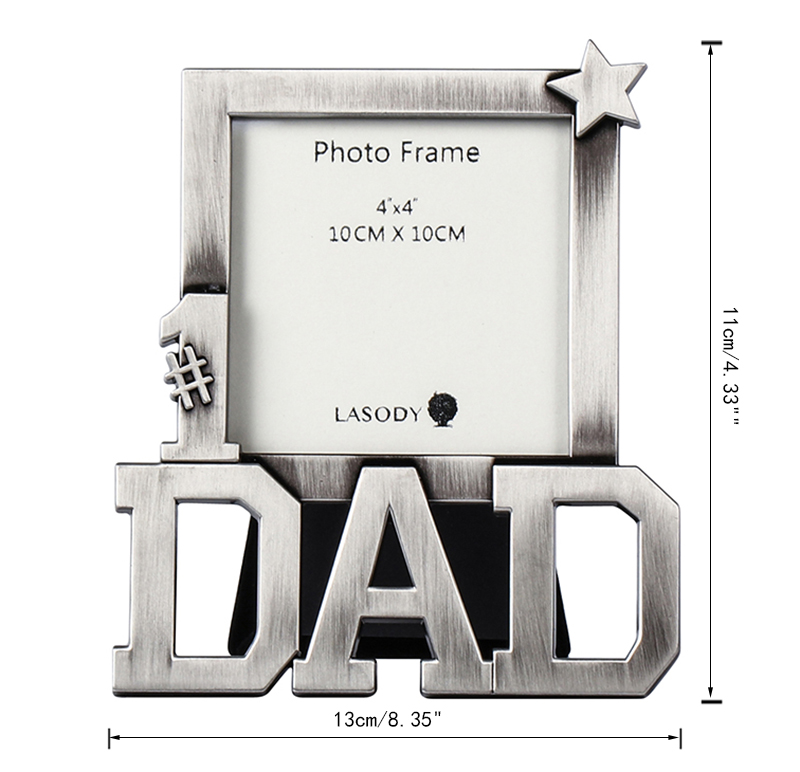 Pappa & jag tavelram pappa fotoram/pappa från dotter/fars dag /pappa födelsedag pappa: Antikt silver.