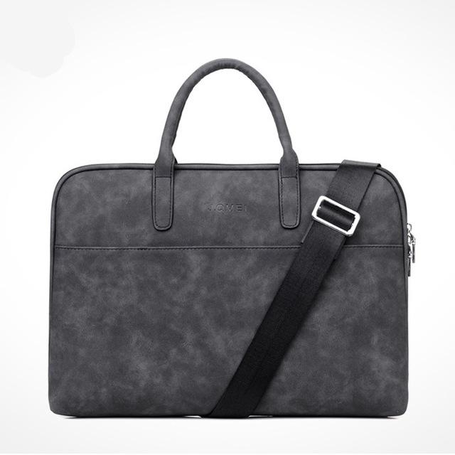 Maletín para ordenador portátil, a la , de Pu, resistente al agua y a los rasguños, 13, 14, 15 pulgadas, para Notebook, bolso de hombro, funda de transporte para hombres y mujeres: Black / 15 pulgadas