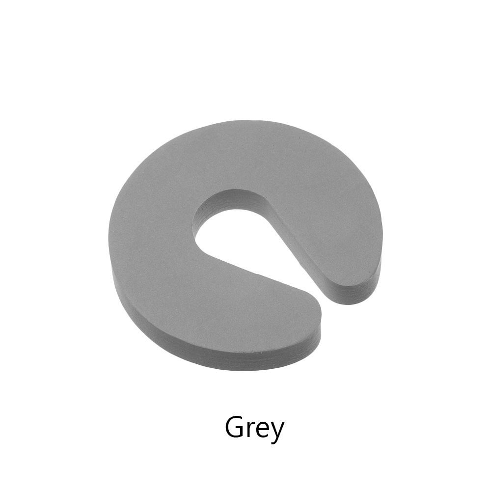 Baby Veiligheid Sloten Kinderen Bescherming Eva C Shape Veiligheid Kabinet Sloten Deur Clip Kids Finger Safe Soft Foam Deurstopper: Grey  type1