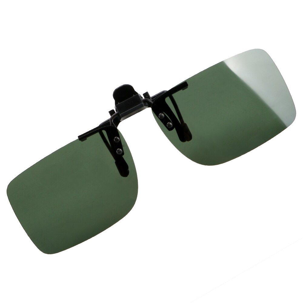 FORAUTO gafas de conductor de coche Anti-UVA UVB gafas de sol polarizadas Clip en gafas de sol visión nocturna para conducción lentes accesorios interiores: Verde