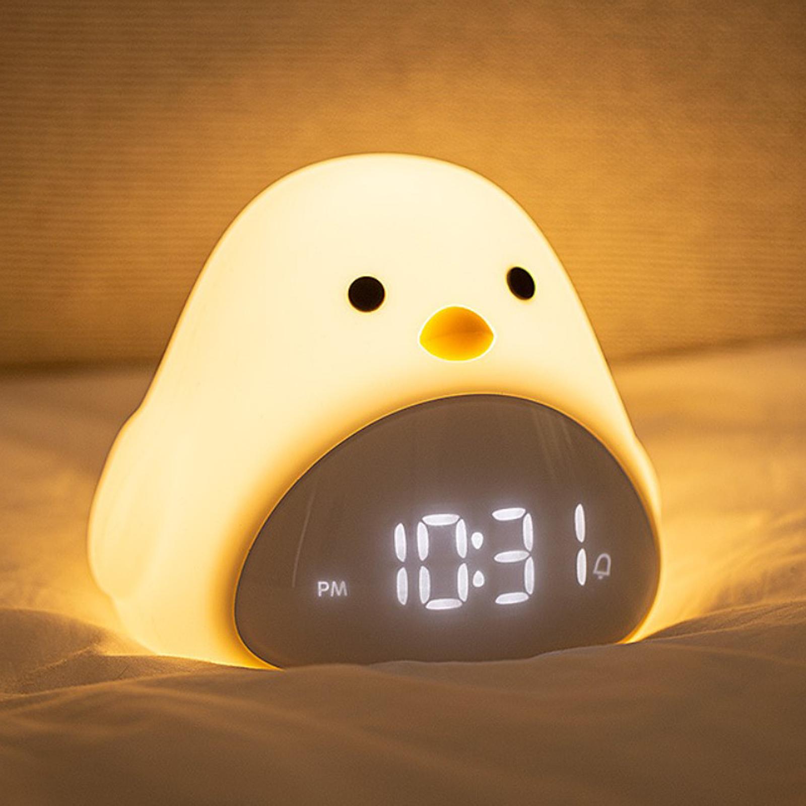 Cute Birds Digital Alarm Clock, USB Wake Up Clock, Tap/ButtonControl Clock for Kids Children's Sleep Trainer