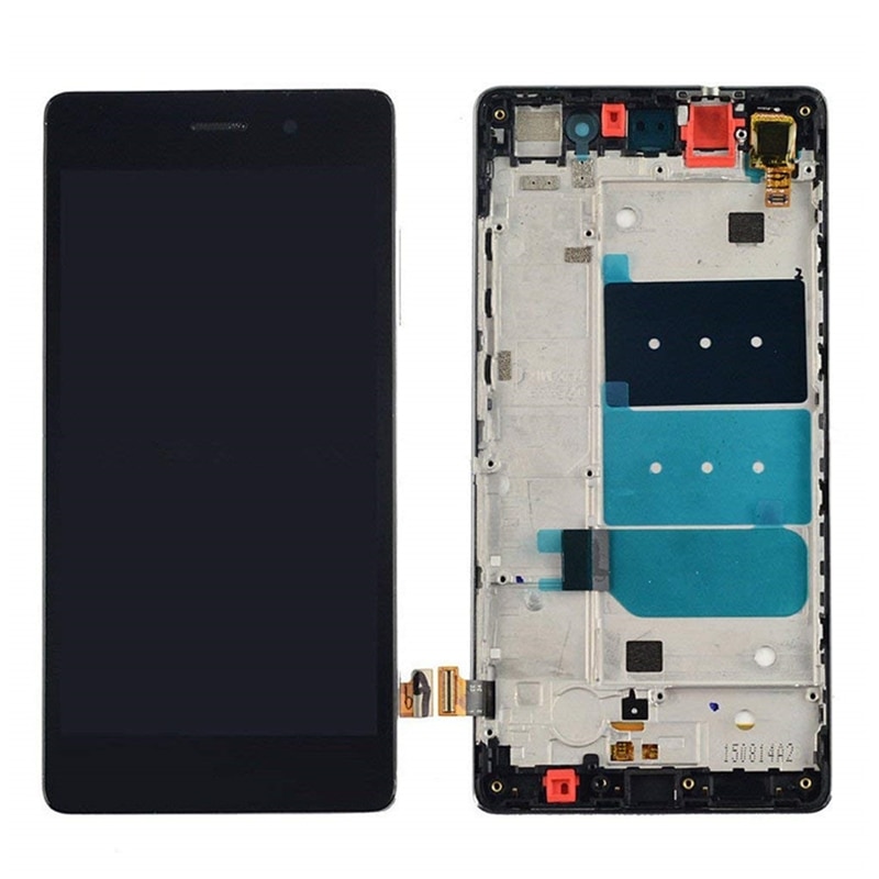 Voor Huawei Ascend P8 Lite ALE-L04 L21 TL00 L23 CL00 L02 Lcd Touch Screen Digitizer Vergadering Vervanging Met frame