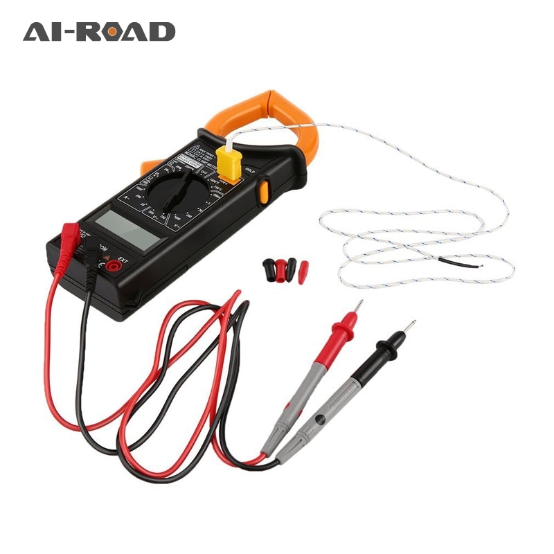 AI-ROAD Digital Multimeter Amper Clamp Meter AC/DC Strom Pinzetten Spannung Kondensator Widerstand Tester mit Test Führt Werkzeuge