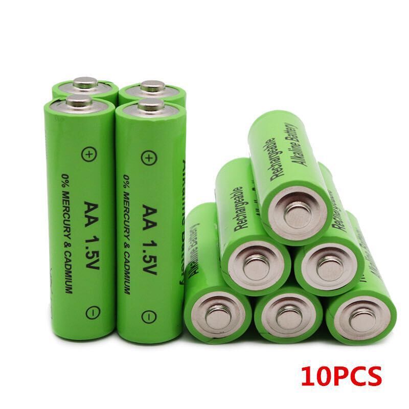 Batería recargable Original AA V 1,5 mah para juguetes de reloj, linterna, Control remoto, cámara, batería + cargador, 3800: Black