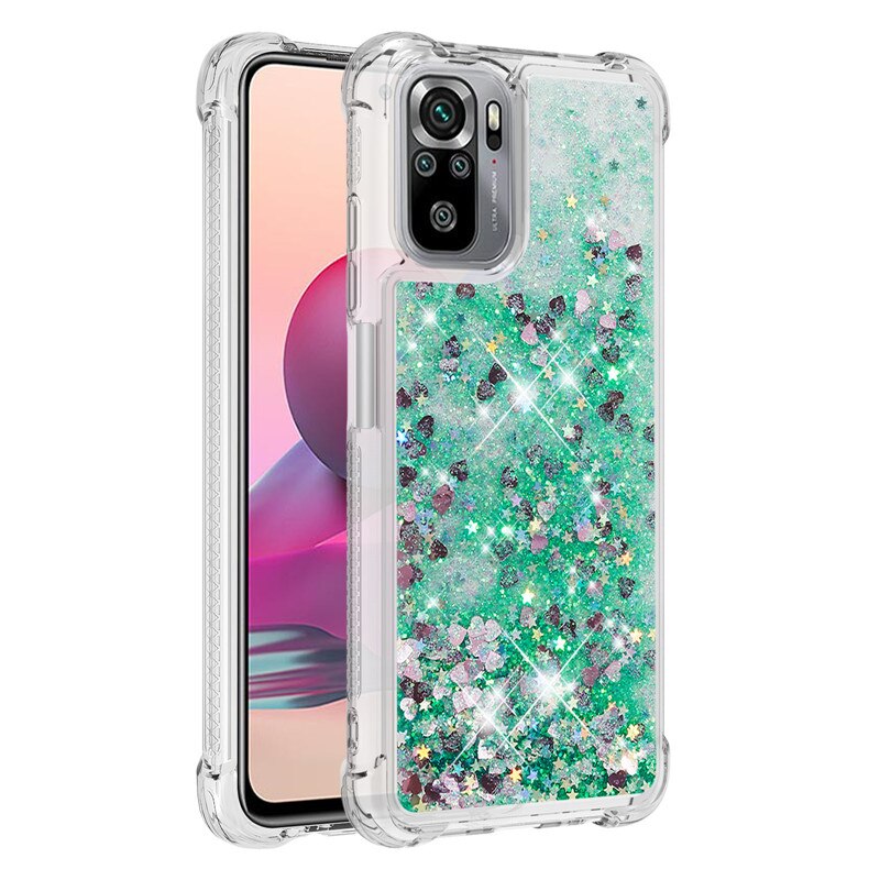 Dla Redmi uwaga 10 S przypadku mody Quicksand Glitter ciecz skrzynka dla Xiaomi Redmi uwaga 10 S telefon pokrywa Redmi Note10s 10 S Coque: Redmi Note 10 4G / B3