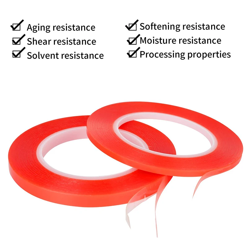10 m doppelseitiges Klebeband, hitzebeständig, hohe Haftung, transparentes Haustier-Klebeband für DIY-Handwerk, praktisch-Touchscreen-Reparatur