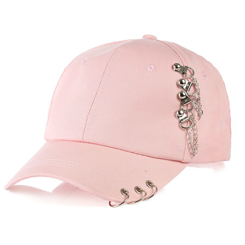 Casquette de baseball unisexe, bagues en fer solide, ajustable et respirante, chapeau pour le sport, chapeau du soleil, tendance décontracté, pour hommes,: Rose