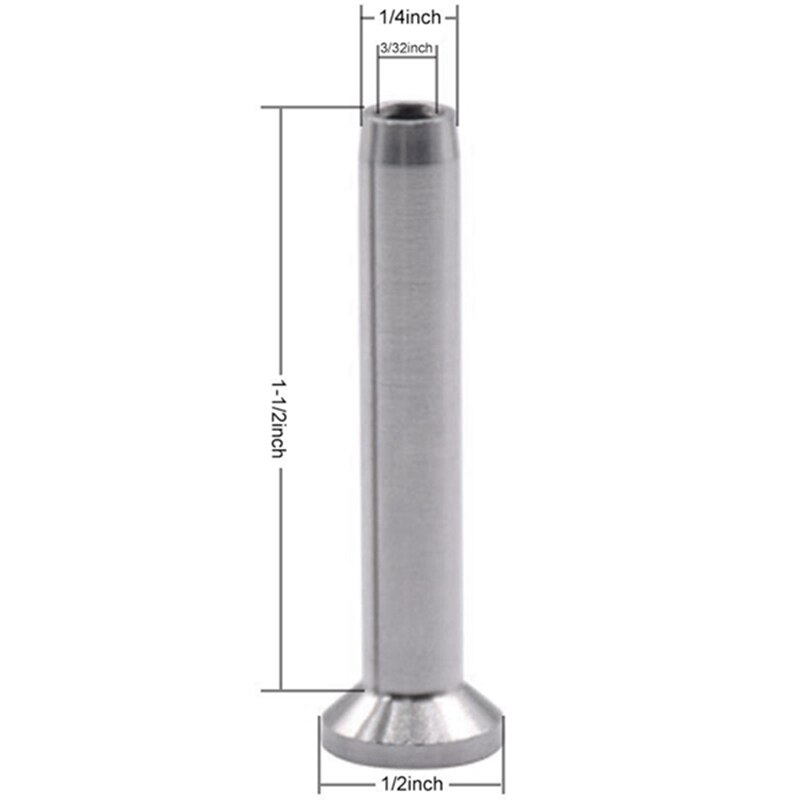 24PCS 316 Stainless Steel Fixed Ends Stemball Swage Stud Dead Ends Hardware Kit for 1/8 Inch Wire Rope Cable Railing