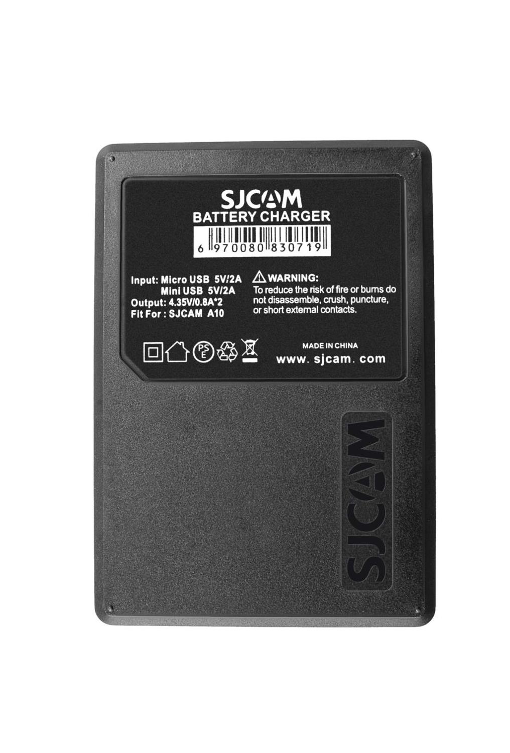 100%  originale sjcam  a10 2650 mah backup genopladeligt li-on batteri og opladertilbehør til sjcam  a10 wifi sportskamera dv