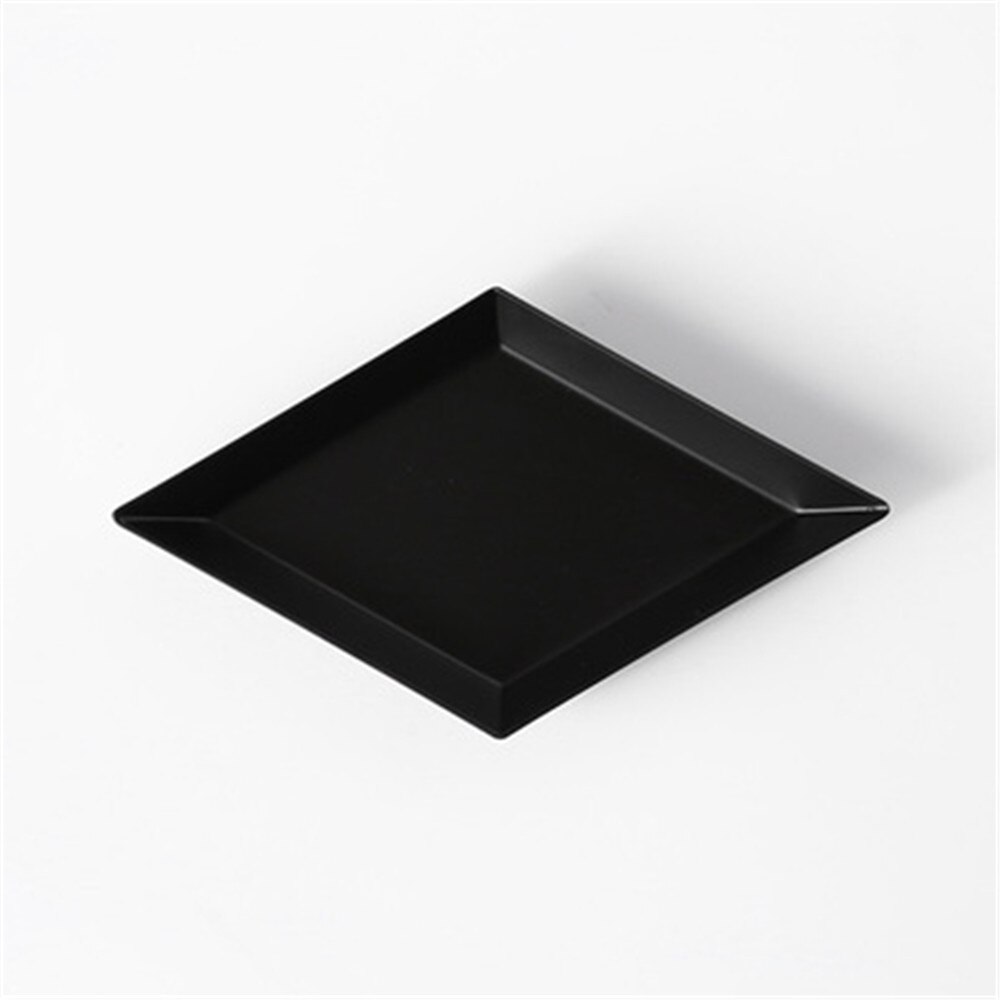 Colorful Metal Storage Trays Chic Geometric Combo Organizer Plate Desktop Decor Jewelry Display Trays Tea Set Dessert Plates: Black S